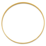 14k 4mm Solid Polished Half-Round Slip-On Round Bangle Bracelet