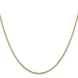 14K 24 inch 1.1mm Round Snake with Lobster Clasp Chain