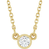 14K Yellow Gold 1/10 CT Natural Diamond Solitaire 18