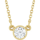 14K Yellow Gold Stuller Lab-Grown Moissanite Solitaire 18