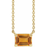 14K Yellow Gold Natural Citrine 18