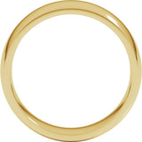 14K Yellow Gold 7 mm Lightweight Comfort-Fit Half Round Band Size 7.5