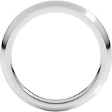 Platinum 3 mm Comfort-Fit Half Round Band Size 7.5
