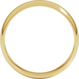 10K Yellow Gold 5 mm Lightweight Half Round Band Size 7