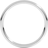 14K White Gold 1.5 mm Comfort-Fit Full Round Band Size 14