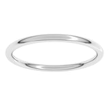14K White Gold 1.5 mm Comfort-Fit Full Round Band Size 14