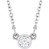 14K White Gold 1/10 CT Lab-Grown Diamond Solitaire 18