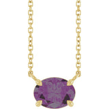 14K Yellow Gold Lab-Grown Alexandrite 18