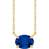 14K Yellow Gold Natural Blue Sapphire 18