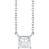 14K White Gold 3/8 CT Lab-Grown Diamond Solitaire 18 