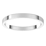 14K X1 White Gold 2 mm Flat Band Size 5.5