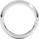 14K White Gold 5 mm Comfort-Fit Half Round Band Size 8