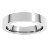 14K White Gold 4 mm Comfort-Fit Flat Band Size 9.5
