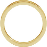 14K Yellow Gold 4 mm Comfort-Fit Flat Band Size 10