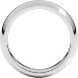 Sterling Silver 6 mm Comfort-Fit Half Round Band Size 15