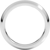14K White Gold 4 mm Comfort-Fit Half Round Band Size 7.5