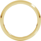 18K Yellow Gold 2 mm Comfort-Fit Half Round Band Size 8