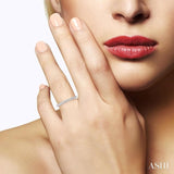 1/10 Ctw Marquise & Circular Mount Round Cut Diamond Stackable Band in 14K White Gold