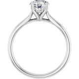 14K White Gold 1 CTW Lab-Grown Diamond Engagement Ring