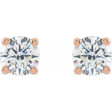 14K Rose Gold 3/4 CTW Lab-Grown Diamond Stud Earrings